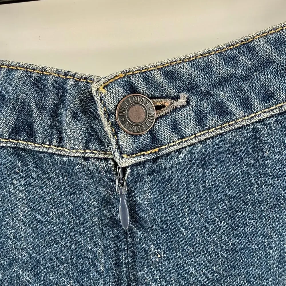 Nili Lotan Astrid Denim Skirt SZ 30 NWT Classic Wash Blue ALine Maxi Cotton Jean